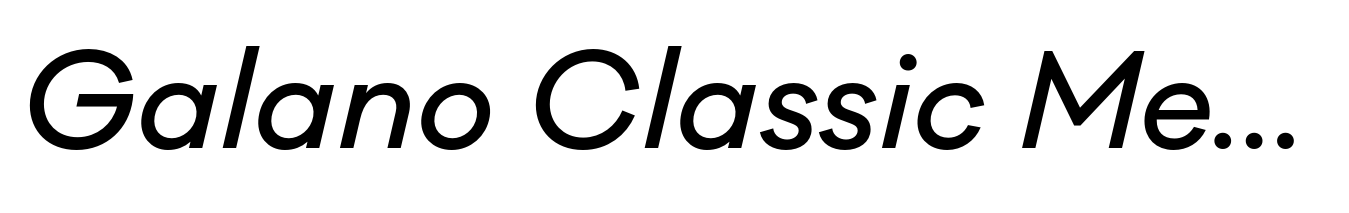 Galano Classic Medium Italic